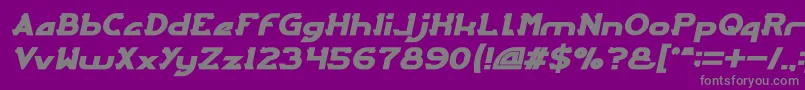 Шрифт ARCADE Bold Italic – серые шрифты на фиолетовом фоне