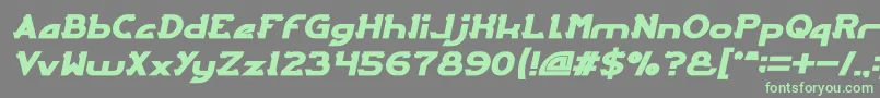 ARCADE Bold Italic Font – Green Fonts on Gray Background