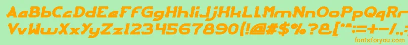 ARCADE Bold Italic Font – Orange Fonts on Green Background