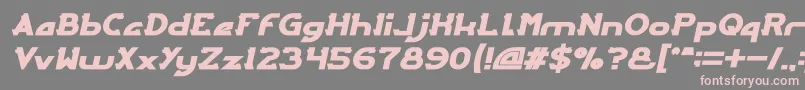 ARCADE Bold Italic Font – Pink Fonts on Gray Background