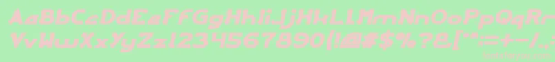 ARCADE Bold Italic Font – Pink Fonts on Green Background