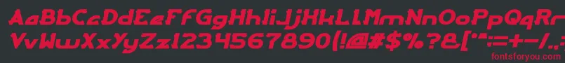 ARCADE Bold Italic Font – Red Fonts on Black Background
