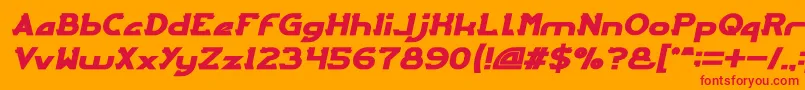 ARCADE Bold Italic Font – Red Fonts on Orange Background