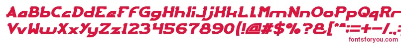 ARCADE Bold Italic Font – Red Fonts on White Background