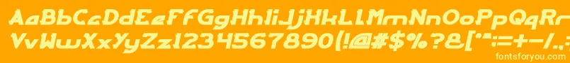 ARCADE Bold Italic Font – Yellow Fonts on Orange Background