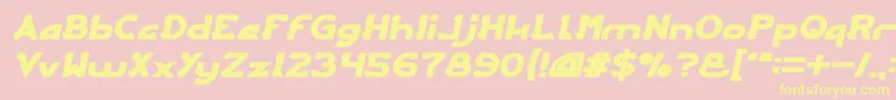 ARCADE Bold Italic Font – Yellow Fonts on Pink Background