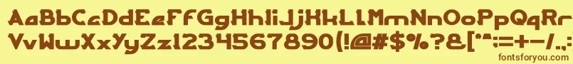 ARCADE Bold Font – Brown Fonts on Yellow Background