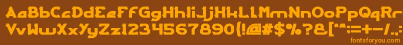 ARCADE Bold Font – Orange Fonts on Brown Background