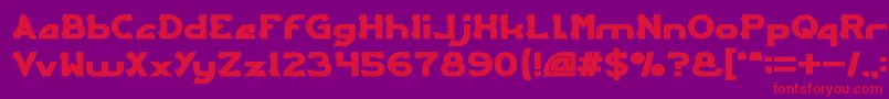 ARCADE Bold Font – Red Fonts on Purple Background