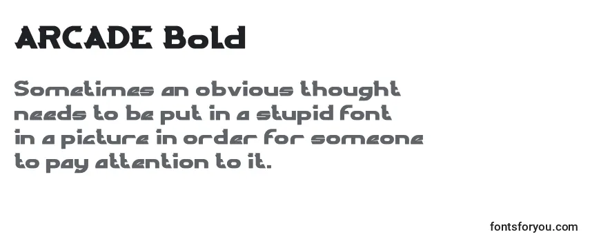 Review of the ARCADE Bold Font