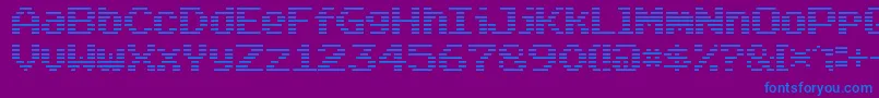 Arcade Classic Font – Blue Fonts on Purple Background