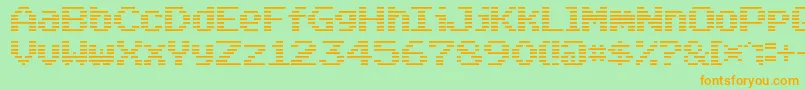 Arcade Classic Font – Orange Fonts on Green Background