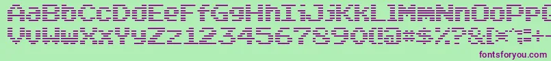 Шрифт Arcade Classic – фиолетовые шрифты на зелёном фоне