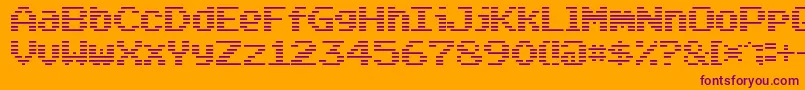 Arcade Classic Font – Purple Fonts on Orange Background