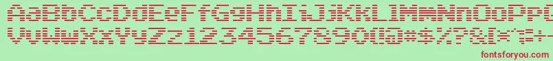 Arcade Classic Font – Red Fonts on Green Background