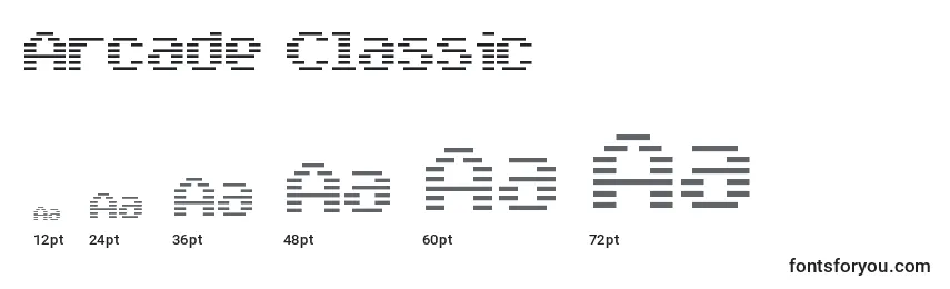 Arcade Classic (119846) Font Sizes