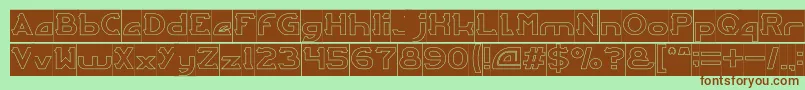 More about ARCADE Hollow Inverse Font ARCADE Hollow Inverse Font – Brown Fonts on Green Background