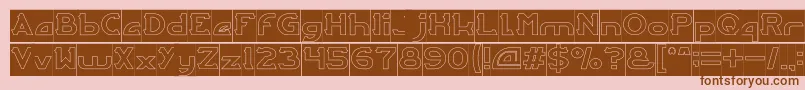 ARCADE Hollow Inverse Font – Brown Fonts on Pink Background