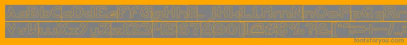 Шрифт ARCADE Hollow Inverse – серые шрифты на оранжевом фоне