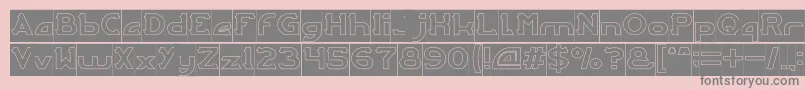 ARCADE Hollow Inverse Font – Gray Fonts on Pink Background