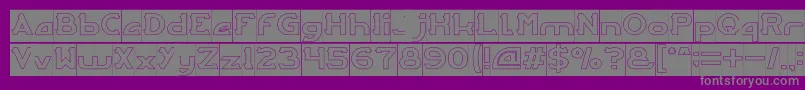 ARCADE Hollow Inverse Font – Gray Fonts on Purple Background