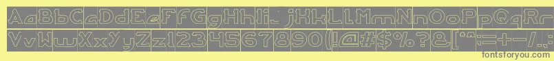 ARCADE Hollow Inverse Font – Gray Fonts on Yellow Background