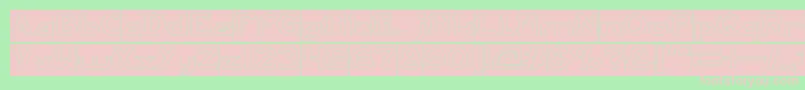 ARCADE Hollow Inverse-fontti – vaaleanpunaiset fontit vihreällä taustalla