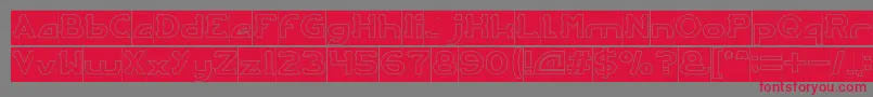 ARCADE Hollow Inverse Font – Red Fonts on Gray Background