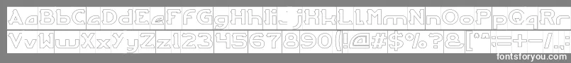 ARCADE Hollow Inverse Font – White Fonts on Gray Background