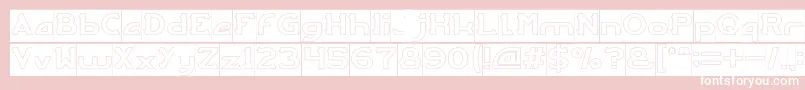 ARCADE Hollow Inverse Font – White Fonts on Pink Background