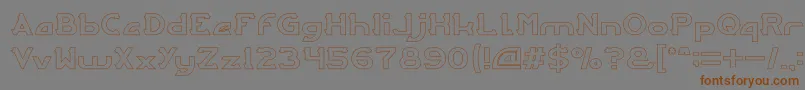 More about ARCADE Hollow Font ARCADE Hollow Font – Brown Fonts on Gray Background