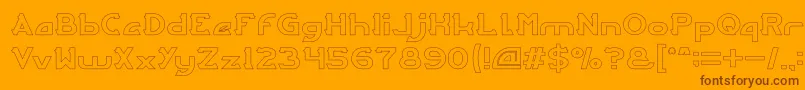 ARCADE Hollow Font – Brown Fonts on Orange Background