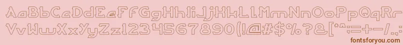 ARCADE Hollow Font – Brown Fonts on Pink Background