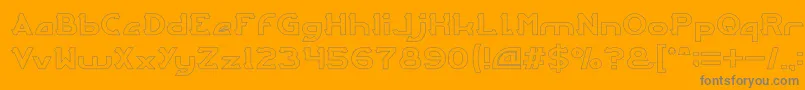 ARCADE Hollow Font – Gray Fonts on Orange Background