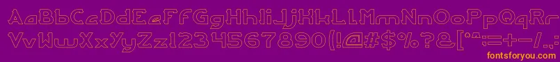 ARCADE Hollow Font – Orange Fonts on Purple Background