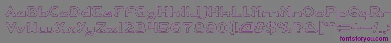 ARCADE Hollow Font – Purple Fonts on Gray Background