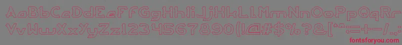 ARCADE Hollow Font – Red Fonts on Gray Background