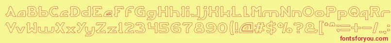 ARCADE Hollow Font – Red Fonts on Yellow Background