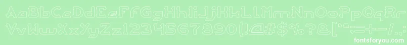 フォントARCADE Hollow – 緑の背景に白い文字