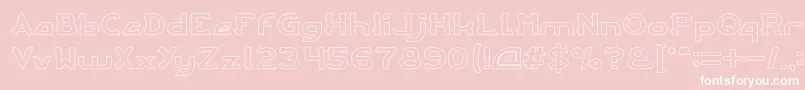 ARCADE Hollow Font – White Fonts on Pink Background