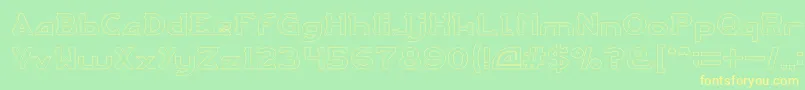 More about ARCADE Hollow Font ARCADE Hollow Font – Yellow Fonts on Green Background