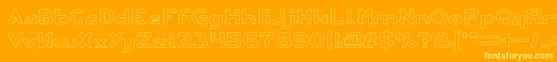 ARCADE Hollow Font – Yellow Fonts on Orange Background