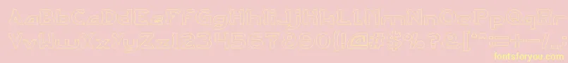 ARCADE Hollow Font – Yellow Fonts on Pink Background