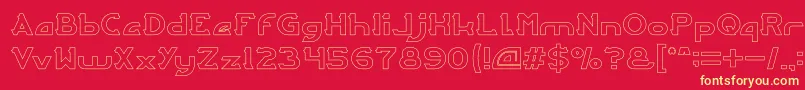 ARCADE Hollow Font – Yellow Fonts on Red Background