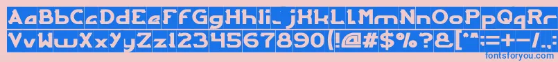 フォントARCADE Inverse – ピンクの背景に青い文字