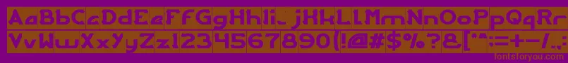 ARCADE Inverse Font – Brown Fonts on Purple Background