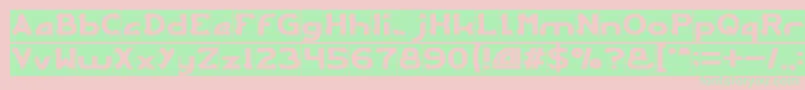 fuente ARCADE Inverse – Fuentes Verdes Sobre Fondo Rosa