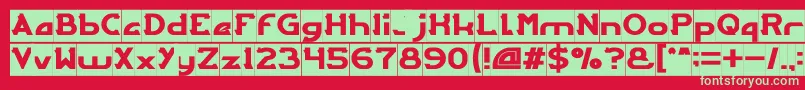 ARCADE Inverse Font – Green Fonts on Red Background