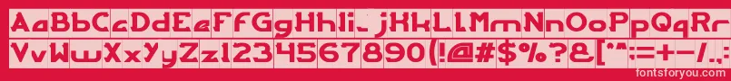 フォントARCADE Inverse – 赤い背景にピンクのフォント