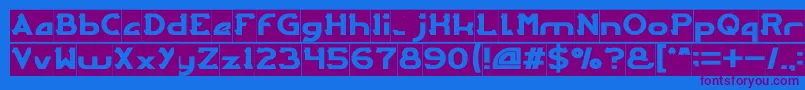 fuente ARCADE Inverse – Fuentes Moradas Sobre Fondo Azul